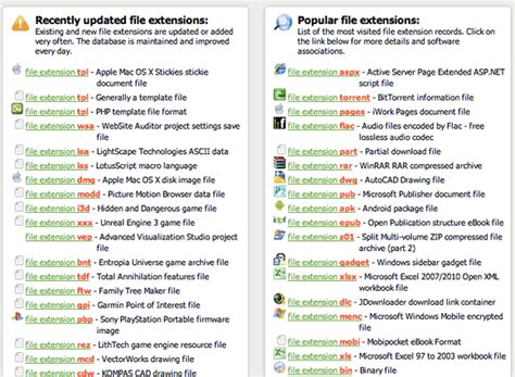 Technology World: File-Extensions.org: An Encyclopedia For File Extensions.