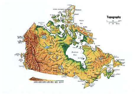 Map Of Canada Topography