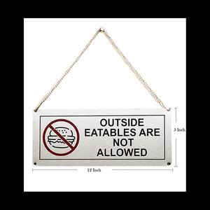 THW® Stainless Steel Hanging & Self Adhesive OUTSIDE EATABLES ARE NOT ...