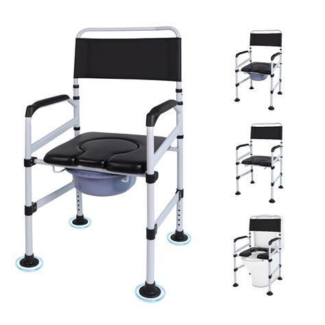 Buy 4in1 Heavy Duty Bedside Commode Chair for Seniors + Raised Toilet ...
