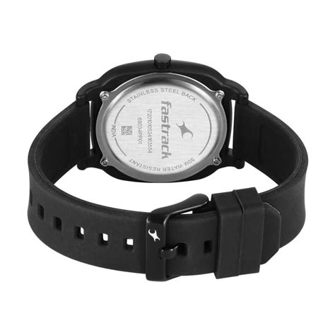Fastrack Hype All Black Quartz Analog Black Dial With Black Silicone ...