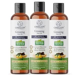 Buy ORELON Ayurvedic Ginseng Hair Oil | Promotes Hair Growth & Control ...