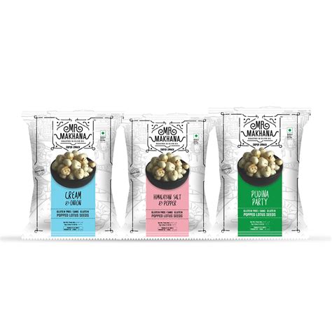 Mr. Makhana Roasted Makhana & Foxnuts : Himalayan Salt & Pepper, Pudina ...