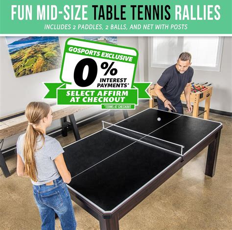 GoSports 7 ft 3 in 1 Pool, Dining, & Table Tennis Combo Table and ...
