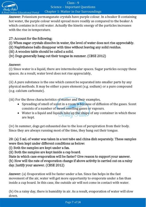 Image result for Class 9 Science Chapter 1 Important Questions