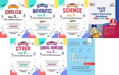 Class 3 Olympiad Champs - 7 books (all subjects) - 28 Mock Tests - 2nd ...