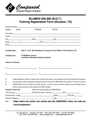Computer Training Registration Form Pdf | pdfFiller
