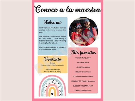 EDITABLE Spanish Meet the Teacher Flyer - Etsy