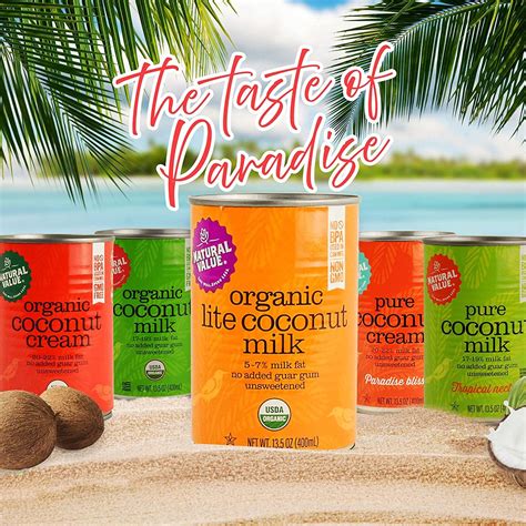 Natural Value Organic Lite Coconut Milk 13.5oz (Pack of 12) | Organic ...
