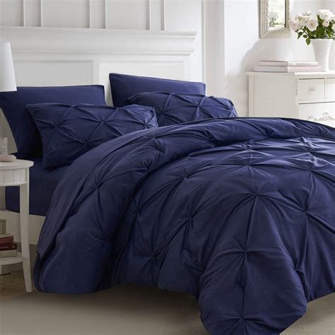 Ubauba King Comforter Set with Sheets-7 Pieces Pinch Pleating Bed in a ...