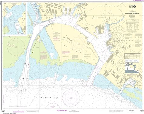 NOAA Nautical Chart - 19367 Island of Oahu Honolulu Harbor - www ...