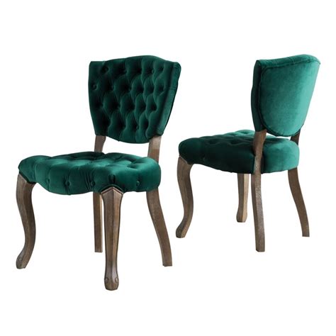 Richard Tufted Velvet Parsons Chairs (Set of 2) – Wooden Crest
