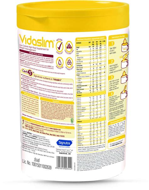Buy VIDASLIM HIGH FIBRE SUPPLEMENT FOR WEIGHT LOSS-400GM COFFEE Online ...