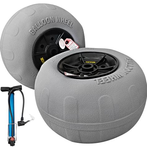 VEVOR Beach Balloon Wheels, 13" Replacement Sand Tires, TPU Cart Tires ...