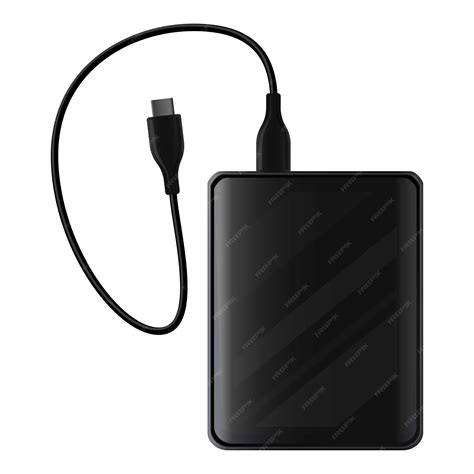 Icono de datos externos hdd vector de dibujos animados unidad de disco ...