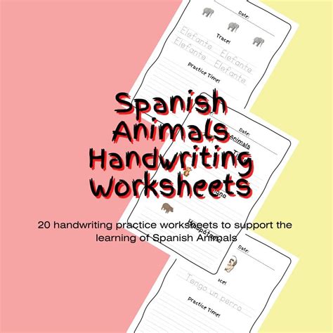 Enhance Spanish Language Skills with Engaging Animal Worksheets