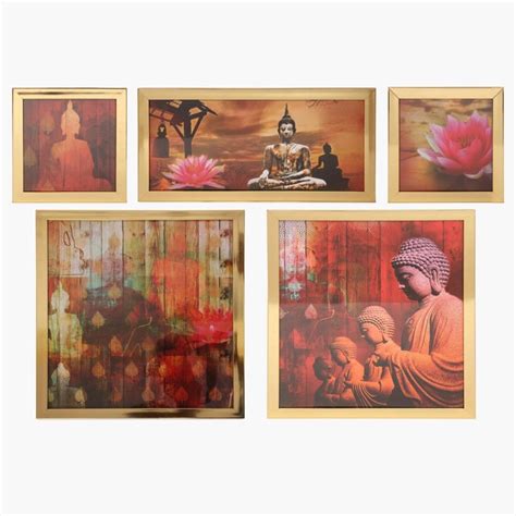 Buy Buddha Picture Frame- 5 Pcs. from Home Centre at just INR 1295.0