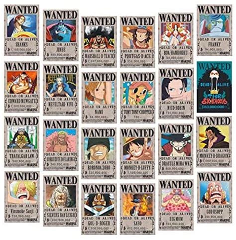 Buy OP Pirate Anime Wanted s, New Edition, 28.5cm×19.5cm, Luffy 1.5 ...