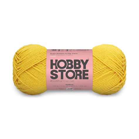 Aran Kotton 6 Ply Yarn by Hobby Store - Yellow 504 – Magic Needles