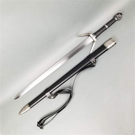 Buy Otakumod One Hand Silver Sword Medieval Knight Sword with Scabbard ...