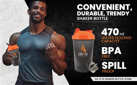 AS-IT-IS Nutrition ATOM Protein Gym Shaker with Mixer Ball