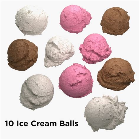 10 Ice Cream Ball Collection 3D model - TurboSquid 1974602