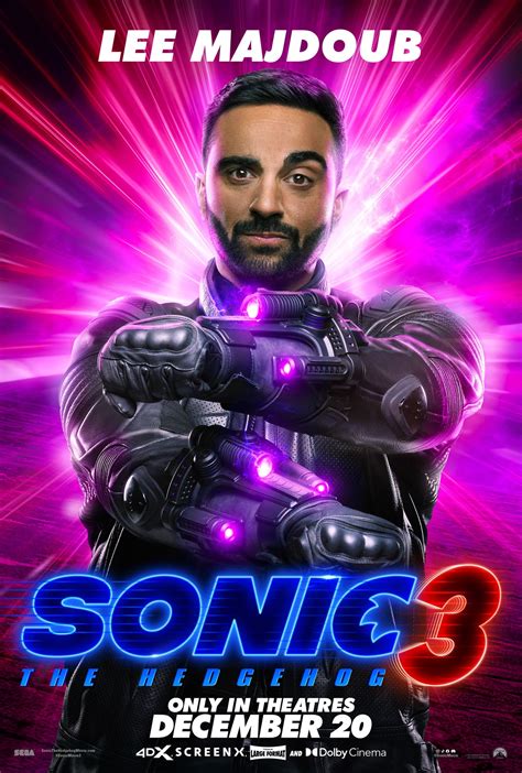 Sonic the Hedgehog 3 - Lee Majdoub - Agent Stone Character Poster ...