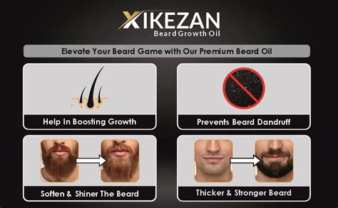 XIKEZAN Men's Beard Oil & Hair Growth
