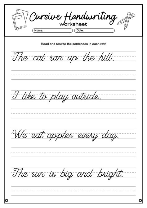 Copycat Writing Worksheets Cursive writing – Free download and print ...
