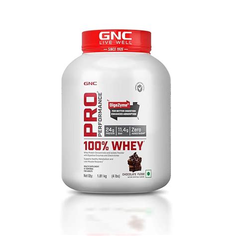 GNC Pro Performance 100% Whey Protein | 4 lbs, 1.81 Kg | Muscle Growth ...