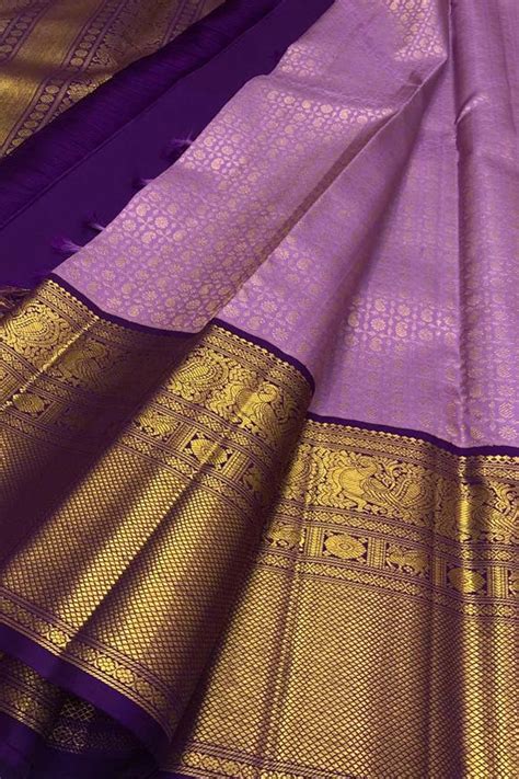 Exquisite Purple Silk Saree - Handloom Kanjeevaram