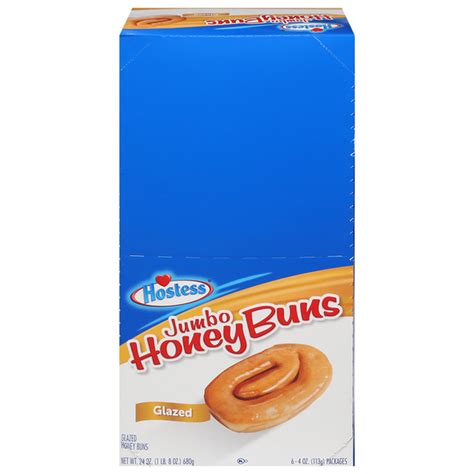 Hostess Honey Buns, Glazed, Jumbo (4 oz) Delivery or Pickup Near Me ...