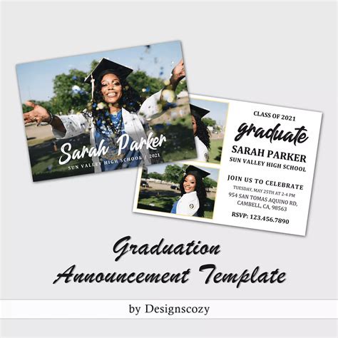 High School Graduation Announcement Invitations
