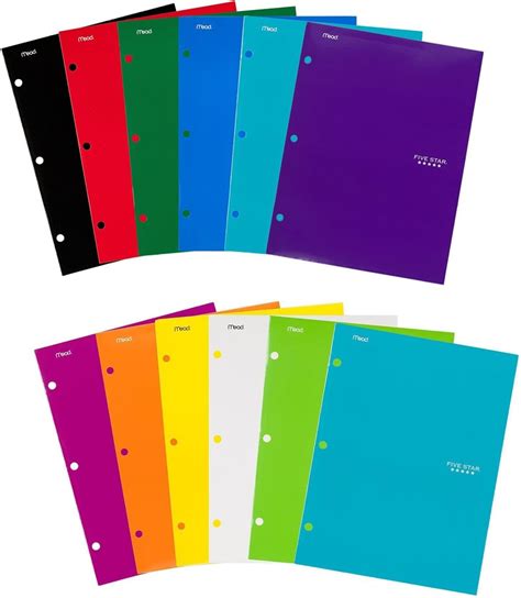 Amazon.com : Five Star 2 Pocket Folders, 4 Pack, Stay-Put Folders ...