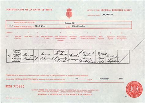 Image result for birth certificate uk