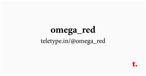 @omega_red — Teletype