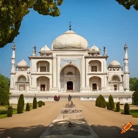 Frontal view of an elegant mediterranean-style architectural building ...