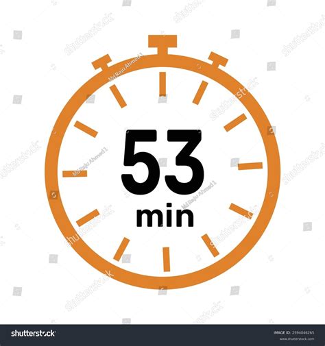 53 Minute Timer Clock Icon Vector Stock Vector (Royalty Free ...