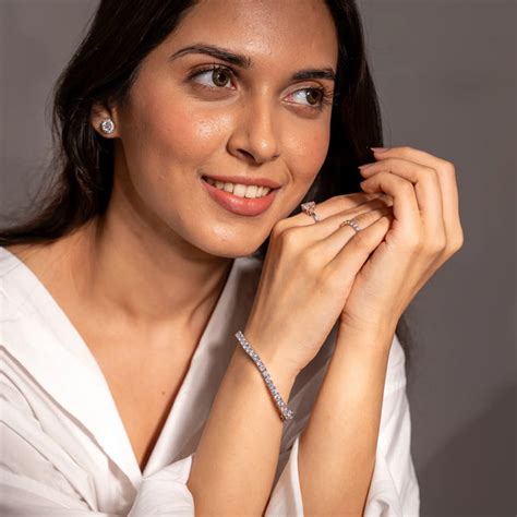 Buy 10 Cent Lab Grown Diamond Tennis Bracelet | Ivana Jewels