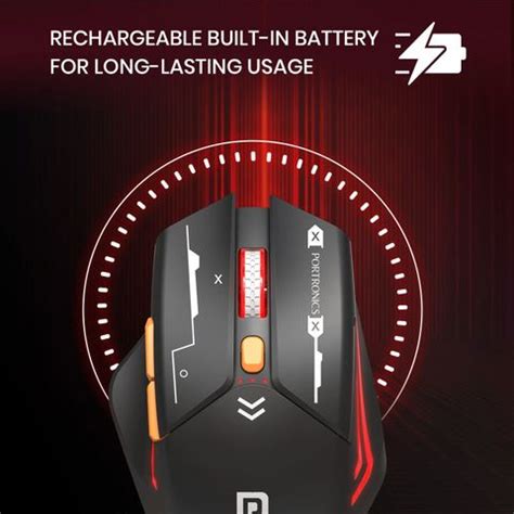 Portronics Vader Max Wireless Mouse, Bluetooth 5.3 & 2.4 GHz, 6 Buttons ...