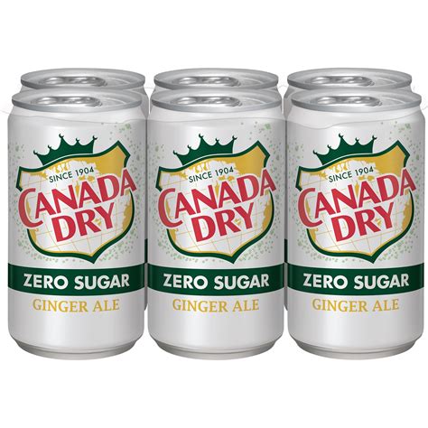 Canada Dry Zero Sugar Ginger Ale 6ct, 7.5fl oz ea | FreshDirect