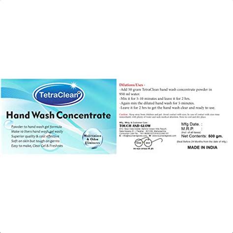 Tetraclean Hand Wash Concentrate Powder for Formulation of 10L Handwas ...