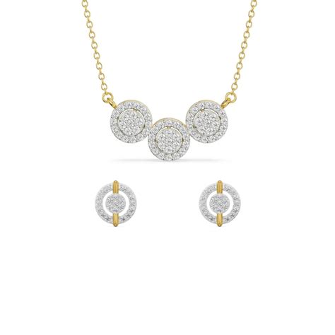 Halo Round Lab Diamond Necklace SetLab Grown Diamonds – Emori