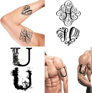 Ordershock UH Name Letter Tattoo Waterproof Boys and Girls Temporary ...