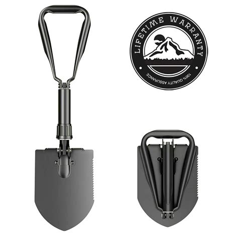 Behandy Folding Shovel, Tri-Fold Collapsible Shovel, Camping Shovel and ...