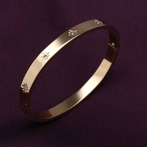 Floral Diamonds Bangle Bracelet – PALMONAS