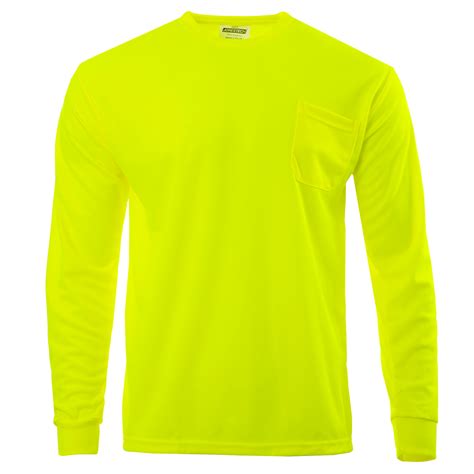 Long Sleeve High Visibility Safety Shirt | Breathable & Sweat Wicking ...