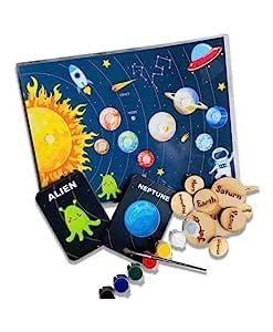 Solar System Flashcard with Space Wooden Board Activity - Multicolor ...