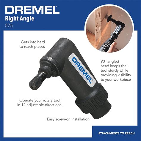 Buy Dremel 575 Right Angle Attachment for Rotary Tool with Flex Shaft ...