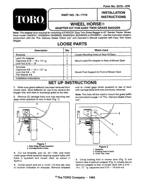 Toro Bagger Installation 的图像结果